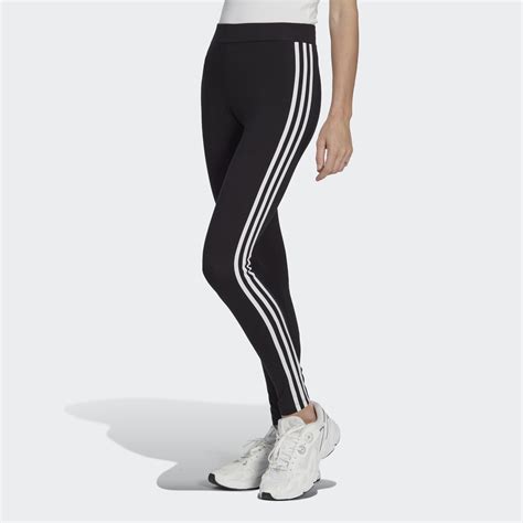 adidas 3 stripe leggings black cheap